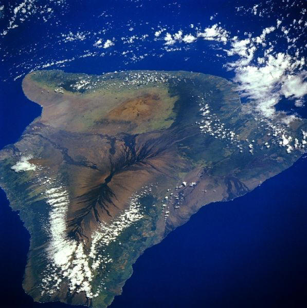 Satellite view of the Big Island of Hawaii