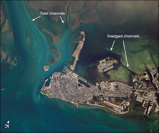 Key West Florida, as seen from the International Space Station (ISS)