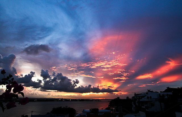 A colorful sunset in Puerto Rico