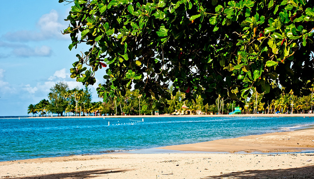 A beach in Luquillo, Puerto Rico