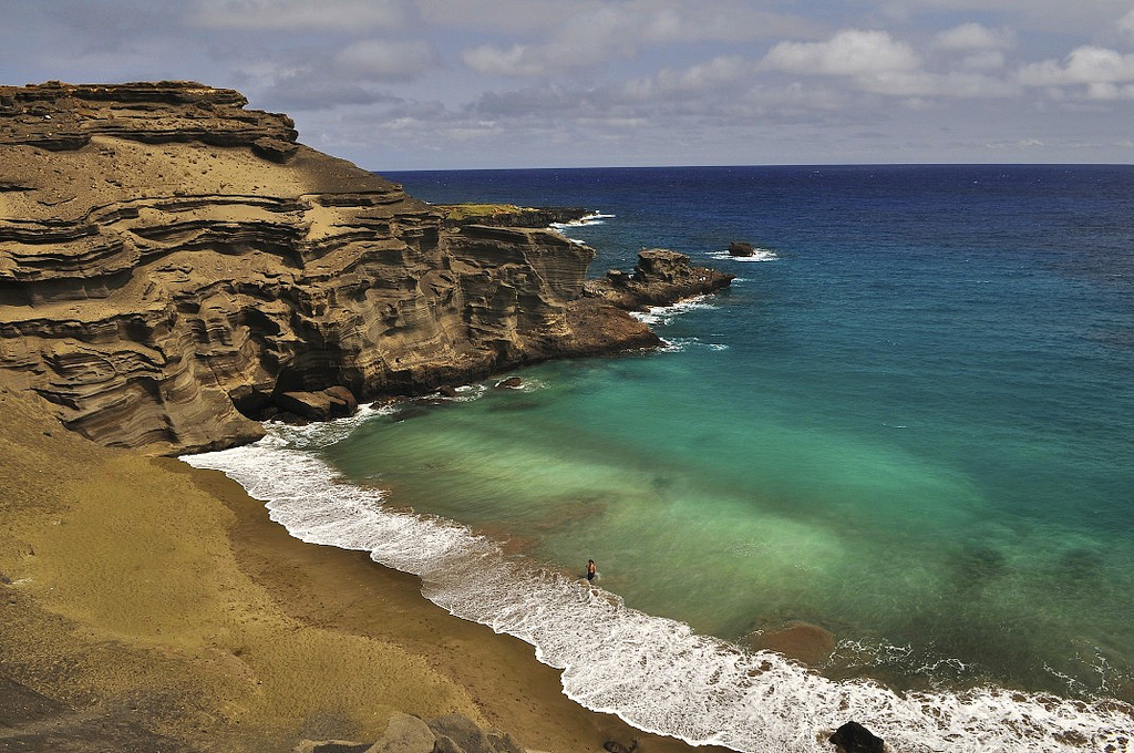 Papakolea Beach on the Big Island of Hawaii