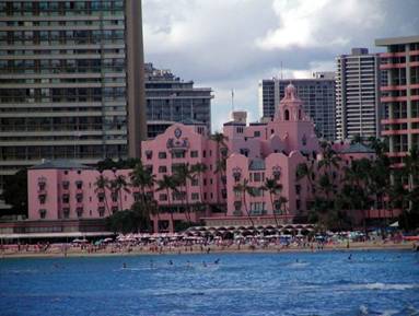 Royal Hawaiian Hotel in Waikiki, Hawaii