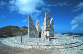 The Millennium Monument at Port Udall, St. Croix, US Virgin Islands, Eastern most point of US