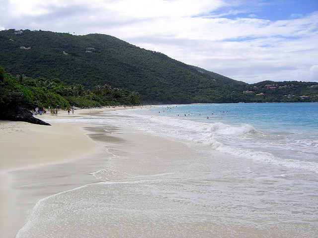 The Beach of Cinnamon Bay on St. John, USVI