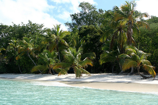 The Beach of Cruz Bay on St. John, USVI