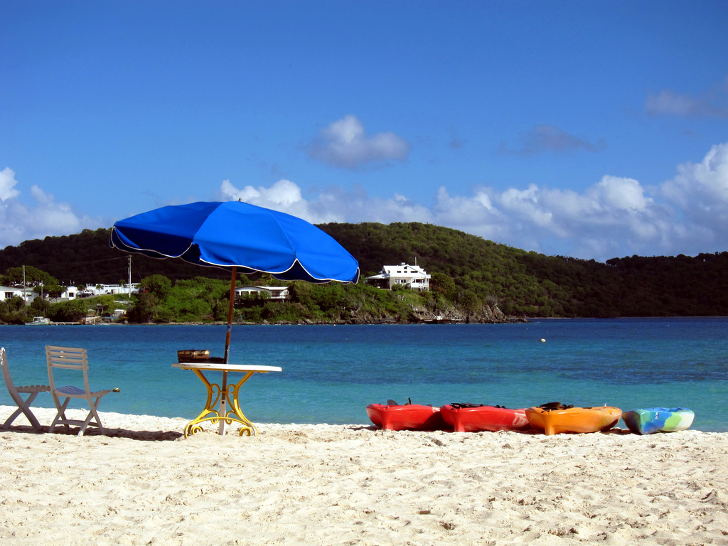 A beautiful beach in St. Thomas, US Virgin Islands