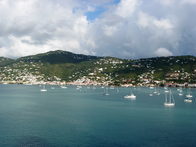A view of the Charlotte Amelie coast, St. Thomas Island, US Virgin Islands