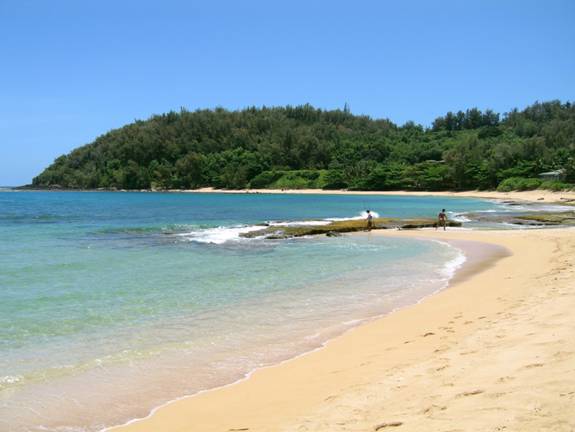 Moloaa Bay Beach in Kauai