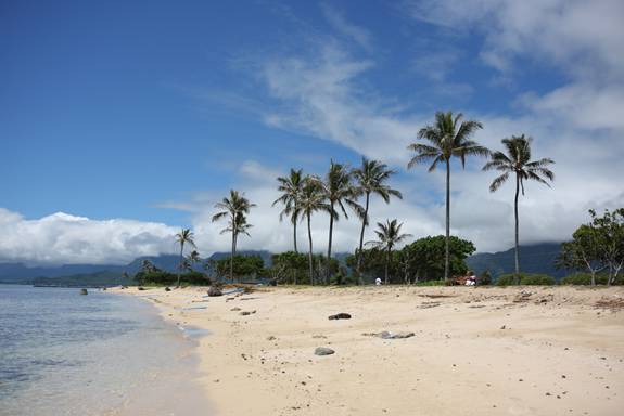 Kapaa Beach in Kauai